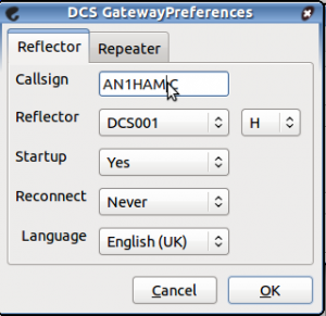 Configurações do refletor.